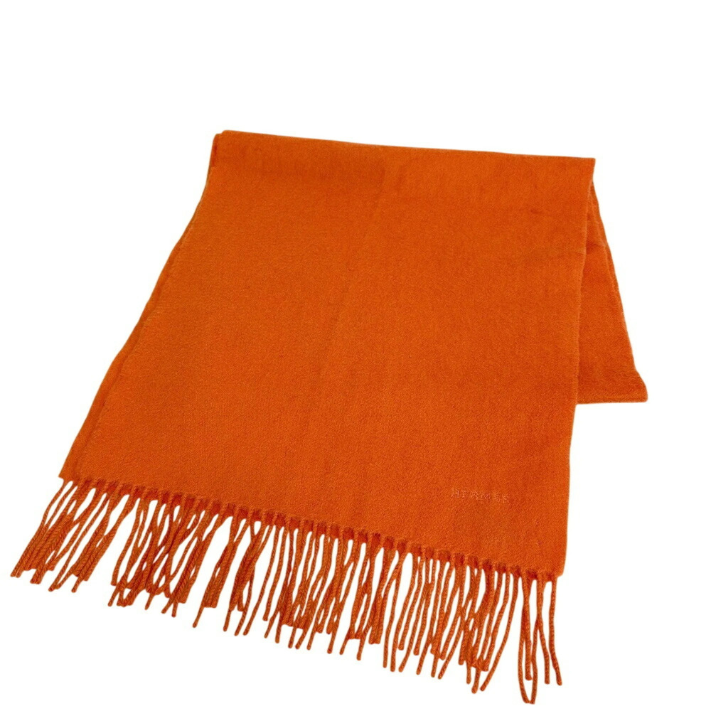 HERMES 100% Cashmere Scarf/Shawl, Orange